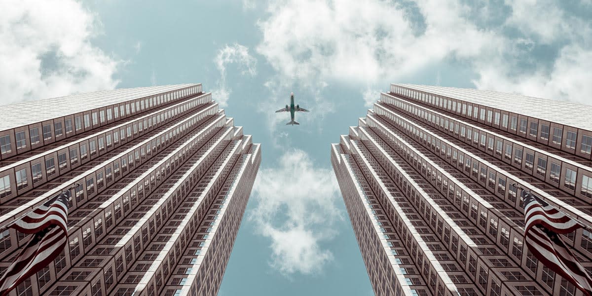 building-lookup-with-a-plane-in-the-middle