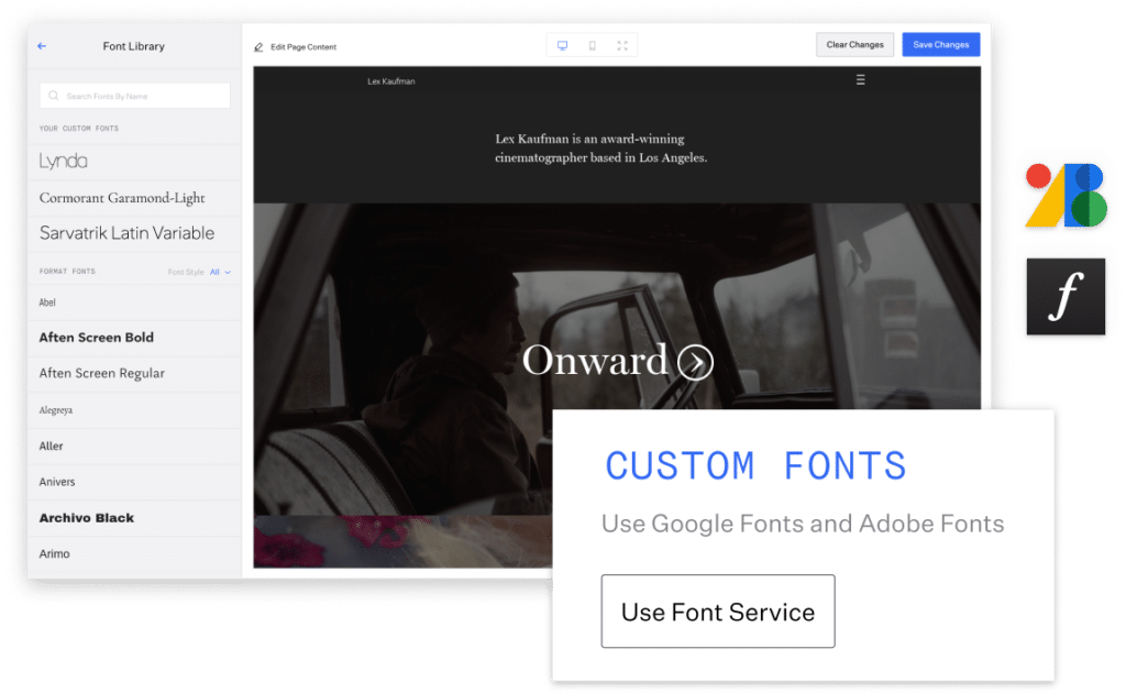 film custom fonts